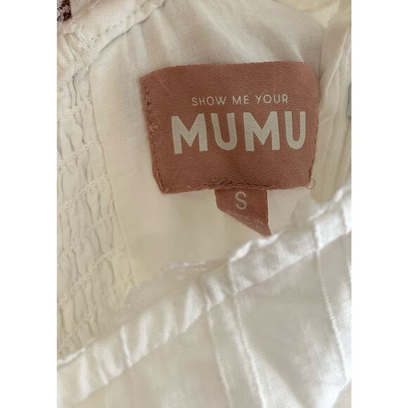 Show Me Your Mumu Regal Cotton Romper in White S - Picture 7 of 12